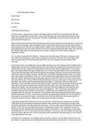 Early childhood training manual for educators. A Report On Child Observation Project In A Preschool Class Kibin Preschool Class Essay Examples Classroom Observation