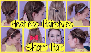 So this list contains some quick and easy hairstyles for busy mornings as well. 8 Heatless Hairstyles For Short Hair Easy Quick Orly Alexandra Hair Styles Short Hair Styles Easy Hairstyles