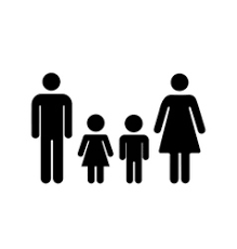 Find the perfect man outline stock illustrations from getty images. Silhouette Man Woman Child Vector Images Over 5 300