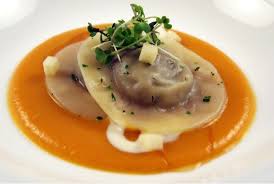 Duck Confit Ravioli With Roasted Apple Sweet Potato Puree Bourbongastrique Tart Apple Potato Puree Risotto Dishes Ravioli