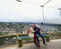 Admission includes a visit to the space needle observation deck and access to the chihuly garden and glass exhibition hall, glasshouse and garden. Space Needle Introduces Glass Benches For Floating Over The Seattle Skyline Curbed Seattle