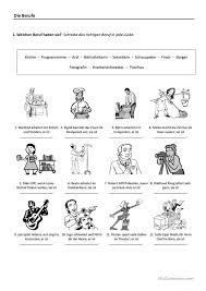 Die Berufe Berufe Welcher Beruf Text Auf Deutsch