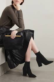 Black Net Sustain Isla Suede Ankle Boots Loeffler Randall Net A Porter