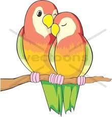 Love Birds Clip Art Colorful Love Birds Bird Silhouette Wedding Invitation Inspiration Love Birds