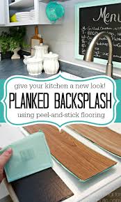 Portions of the linoleum floor can come up at any time. Remodelaholic Diy Plank Backsplash Using Peel And Stick Vinyl Flooring