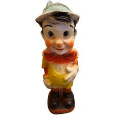 Vintage Chalk Pinocchio Carnival Figure
