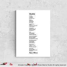 Mary Oliver Poem Mindful From Why I Wake Earlymotivational Etsy Mary Oliver Poems Printable Quotes English Teacher Gifts