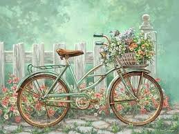 Art Painting Beautiful Sanat Resim Guzellik Bisiklet Bicycle Cicekler Flowers Http Turkrazzi Com Ipost 1517 Bisiklet Boyama Painting Bisiklet Sanat