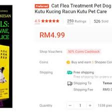 Selain harga yang berpatutan, ianya tiada kesan sampingan. Ubat Kutu Kucing Berkesan