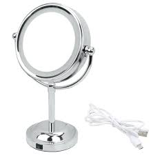Desktop led light portable folding light mirror. Portable Led Vanity Makeup Mirror Cooling Light 1x 3x Magnification Double Sided Ebay