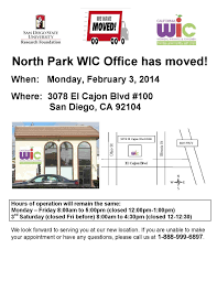North Park Wic Office Has Moved To 3078 El Cajon Blvd San Diego Ca 92104 From 4101 30th Street San Diego State University North Park San Diego