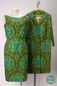 1960s Sheath Dress And Matching Opera Coat Etsy Pink Sheath Dress Vintage Green Dress Pink And Green Dress