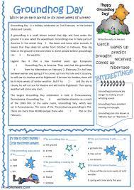 Reading Comprehension Interactive And Downloadable Worksheet You Can Do The Exercises Online Or Download The W Groundhog Day Reading Comprehension Esl Reading