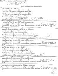The Night They Drove Old Dixie Down The Band Guitar Chord Chart Guitar Chords For Songs Online Guitar Lessons Guitar Songs