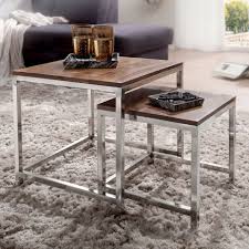 Designer couchtisch glastisch tisch beistelltisch chrom silber repro. Finebuy Satztisch Fb37113 Couchtisch Java 2er Set Satztisch Metall Beine Sheesham Holz Massiv Massiver Wohnzimmertisch Quadratisch Braun Beistelltisch Massivholz Design Holztisch Wohnzimmer Fsc Mix Online Kaufen Otto