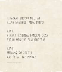 Syukur Allah Puisi Bijak