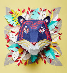 French Artist Creates Beautifully Intricate Paper Masks Of Animal Faces Paper Animals Paper Sculpture Paper Art