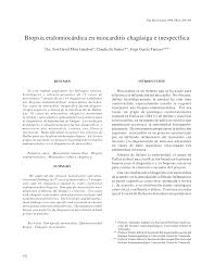 Vol 58, no 6s (2018). Pdf Biopsia Endomiocardica En Miocarditis Chagasiga E Inespecifica