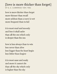 Love Is More Thicker Than Forget By E E Cummings Poetry Words Writing Poetry Pretty Words