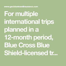 Blue cross blue shieldbcbs fep dental plans include international coverage. For Multiple International Trips Planned In A 12 Month Period Blue Cross Blue Shield Licensed Travel Medical In Medical Insurance Trip Travel Health Insurance