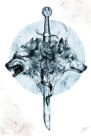 Dire Wolf Art Print By Jonathan Habens Illustration Wolf Art Print Sword Tattoo Wolf Art