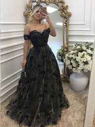 Black Prom Dresses Aline Off The Shoulder Long Beautiful Lace Prom Dress Jkl1457 In 2020 Black Lace Prom Dress Formal Prom Dresses Long Sweetheart Prom Dress