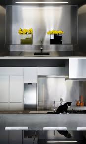stainless steel backsplash for a sleek look