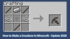 If a firework is shot from a crossbow on the java edition, it explodes when hitting a block or entity. How To Make A Crossbow In Minecraft Update 2020 How Problems