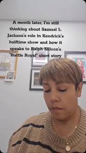 Ralph Ellison’s short story “Battle Royal” is the first chapter of the  novel Invisible Man. It came to mind when Samuel L. Jackson spoke., I’ve  taught the story countless times, and the line, “Live ...