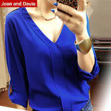 Find great deals on ebay for royal blue shirt women. 2015 Spring Summer New Women Long Sleeved Variable Seven Quarter Sleeve Chiffon Royalblue Shirts Feminine Blouses Plus Size Shirt Fabric Blouse Sequinsblouses Jeans Aliexpress