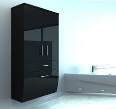 Badmobel Hochglanz Hochschrank Badezimmerschrank Hangend Hangeschrank Schwarz Oder Weiss Schwarz Von Homeline Http Www Ama Schrank Hochschrank Hangeschrank