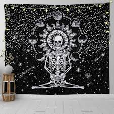 Sale price $19.99 regular price $25.00 sale. Dimux Skull Tapestry Black And W Tapestry Wall Hanging Tapestry Room Tapestry