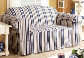 Nautical Stripes That Can Enhance Any Room Slipcovers Loveseat Slipcovers Striped Furniture