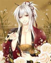 This white haired anime boy is one of the main characters in the snow white with the red hair anime and manga series. Albino Ver Kamui Gakupo Vocaloid White Hair Anime Guy Anime Guys Anime Boy Long Hair