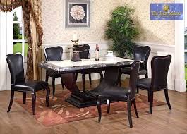 Tolmezzo Round Brown Marble Table With Chairs
