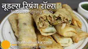 Noodle Spring Rolls Recipe Spring Rolls With Noodles Recipe Spring Roll Recipe Recipes Chinese Cooking