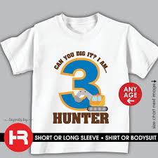 Construction Birthday Shirt Or Bodysuit For Any Age Personalized Excavator Birthday Shirt Digger Birthday Shirt