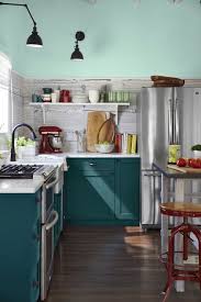 Benjamin Moore Oasis Blue Kitchen Inspirations Teal Kitchen Teal Kitchen Cabinets