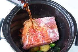 Place corned beef brisket, fat side up, into a slow cooker; Slow Cooker Corned Beef Recipe Chili Pepper Madness