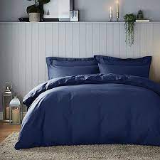 Built for comfort and durability, the feel will improve with every wash. Soft Cosy Brushed Cotton Navy Duvet Cover And Pillowcase Set Dunelm