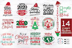 Funny Christmas Sayings 14 Funny Christmas And 2020 Quotes In Sv Graphic By Graphichousedesign Creative Fabrica