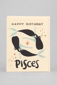 Idlewild Zodiac Birthday Card Urban Outfitters Astrology Birthday Card Zodiac Cards Pisces Birthday