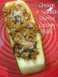 Chicken Spinach Stuffed Zucchini Boats Spinach Stuffed Chicken Zucchini Boats Zucchini