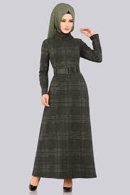 Modaselvim Elbise Bogazli Kislik Elbise 5488mp186 Haki Dresses High Neck Dress Fashion