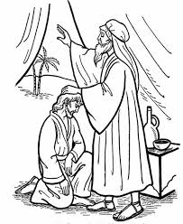 Pass out a copy of the vegetable page with the words for the memory verse on it. Jacob And Esau Coloring Pages