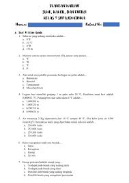 Latihan soal ini berbentuk pilihan ganda berjumlah 15 butir soal yang dilengkapi dengan kunci jawaban. Soal Pilihan Ganda Suhu Dan Kalor Literatur