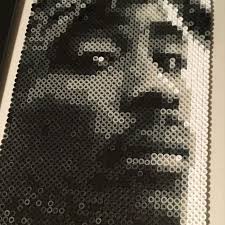Tupac Shakur 2pac Pixel Art Hip Hop Gift Perler Bead Art Etsy Perler Bead Art Artkal Bead Bead Art