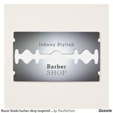 No download and professional skills needed! Razor Blade Barber Shop Inspired Cover Business Card Zazzle Com Barber Shop Business Cards Barber Business Cards Barber Shop