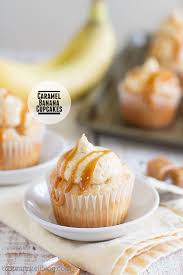Caramel Banana Cupcakes Taste And Tell Recipe Desserts Banana Cupcakes Cupcake Recipes