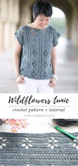 Introducing the beginner level crochet color block tunic by yarnspirations. Wildflowers Tunic Crochet Pattern Crochet Summer Tops Sweater Crochet Pattern Crochet Top Pattern
